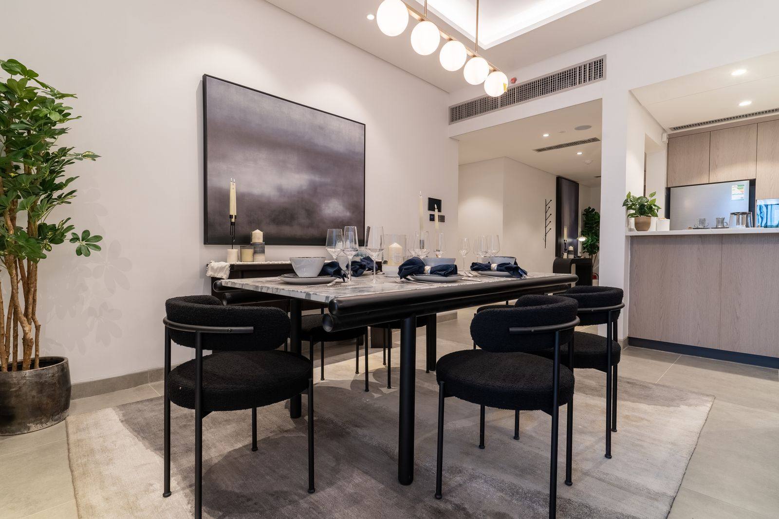 Al Alyaa show apartment dining area